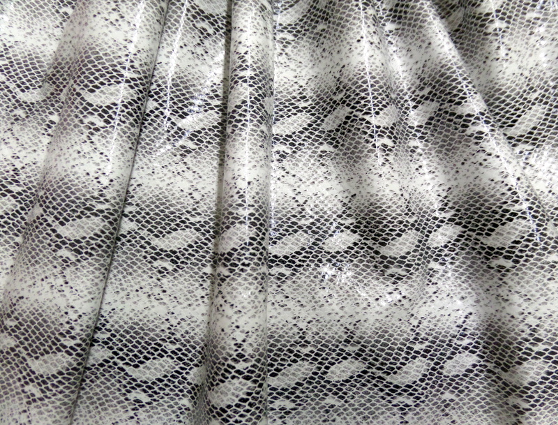 3.White Metallic Snake Skin Print